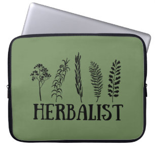 Types of herbals herbalist laptop sleeve