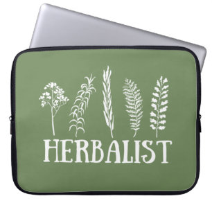 Types of herbals herbalist laptop sleeve