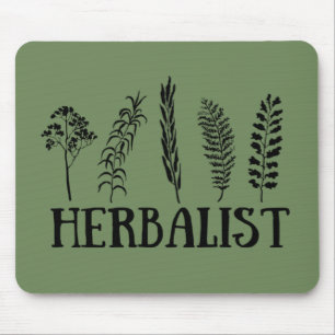 Types of herbals herbalist mouse pad