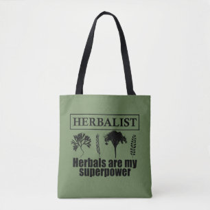 Types of herbals herbalist tote bag
