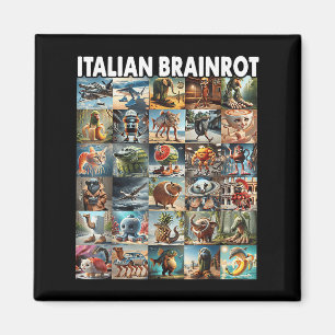 Types Of Italian Brainrot Meme Character Hand Draw Magnet