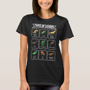 Types Of Lizards Reptiles Lizard Gecko T-Shirt