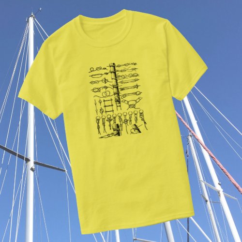 Types of Nautical Knots Chart T_Shirt
