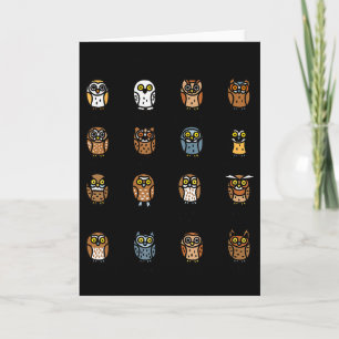Types Of Owls Collection For Cute Owl Lover Card