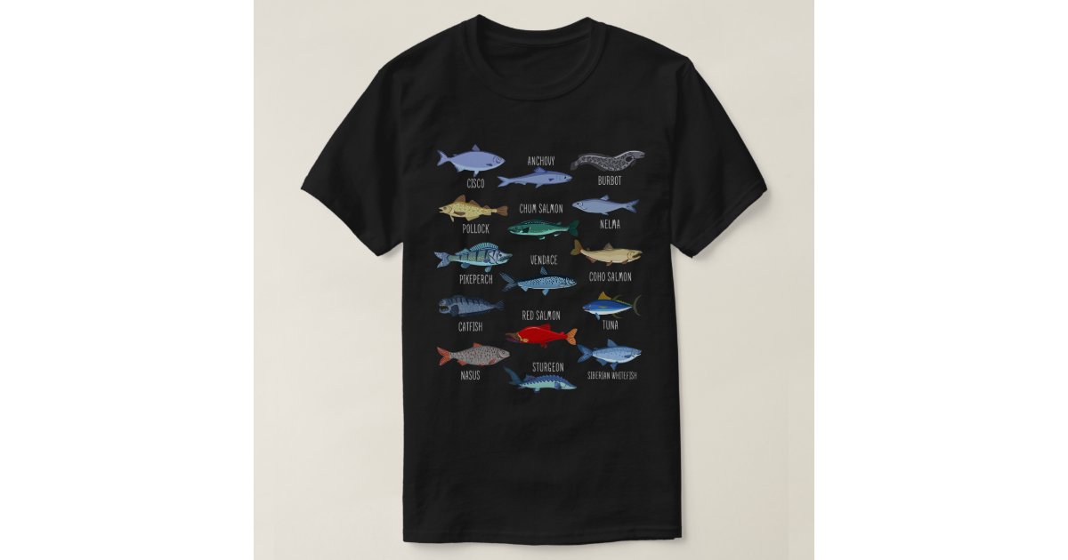 Types Of Saltwater Fish Fish Species Biology Fishi T-Shirt