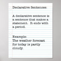 types of sentences poster