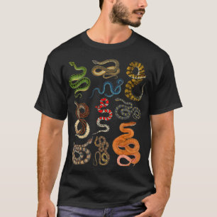 Types Of Snakes Herpetologist Educational Kids Boy T-Shirt