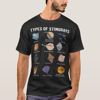 Types Of Stingray Ocean Life Stingray Species T-Shirt