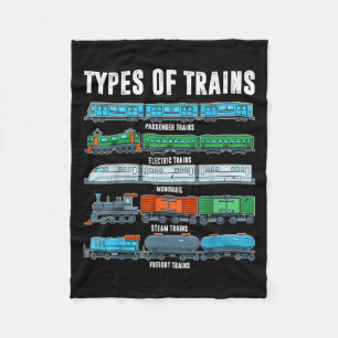 Types Of Trains Shirt Toddler Boy Locomotive Railr Fleece Blanket