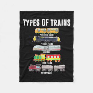 Types Of Trains Shirt Toddler Boy Locomotive Railr Fleece Blanket
