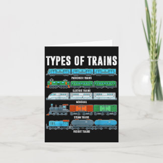 Types Of Trains Shirt Toddler Boy Locomotive Son B Card