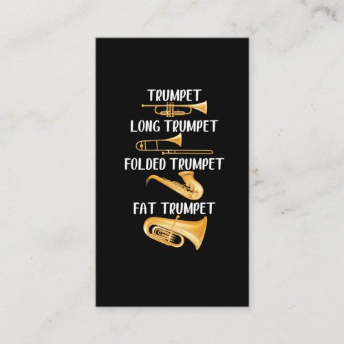 Types of Trumpets Player Music Instrument Musician Business Card