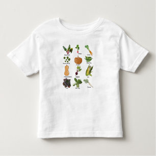 Types of Veggies Autumn Vegetables Toddler T-shirt