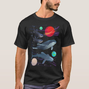 Types Of Whales Galaxy Space Humpback Orca Marine  T-Shirt