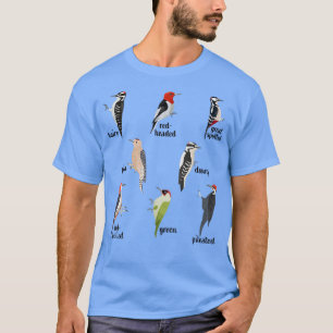 Types of Woodpecker Bird watching Wildlife  T-Shirt