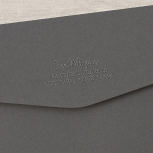 Typewriter and Script Family Name Return Address Embosser