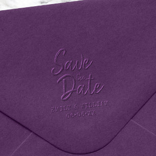 Typewriter and Script Save the Date Embosser