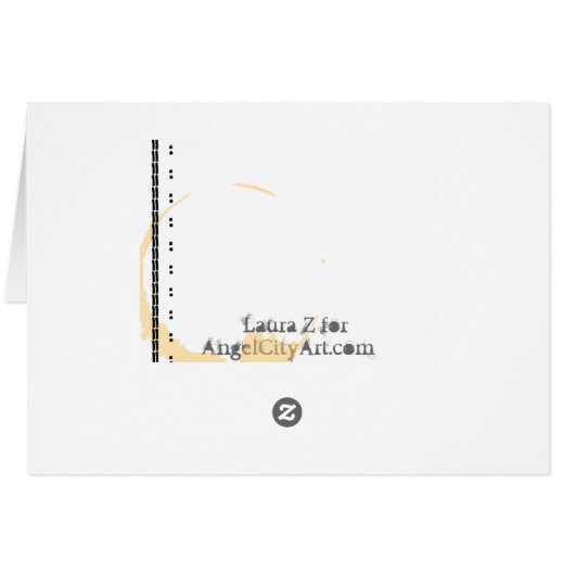 Typewriter Art Coffee Stain Card (Back Horizontal)