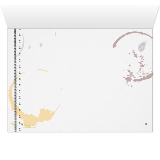 Typewriter Art Coffee Stain Card (Inside Horizontal (Bottom))