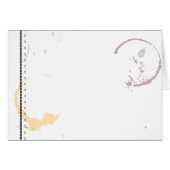 Typewriter Art Coffee Stain Card (Front Horizontal)