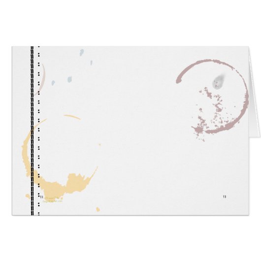 Typewriter Art Coffee Stain Card (Front Horizontal)