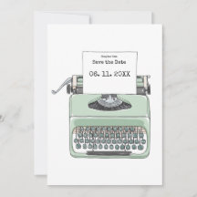 Typewriter book themed Wedding