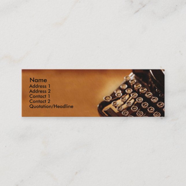 Typewriter Business Card (Front)
