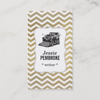 Typewriter Business Card -  Faux Foil by businessink at Zazzle