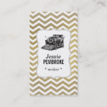 Typewriter Business Card -  Faux Foil at Zazzle