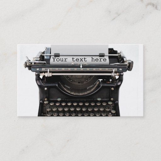Customizable Typewriter Business Cards