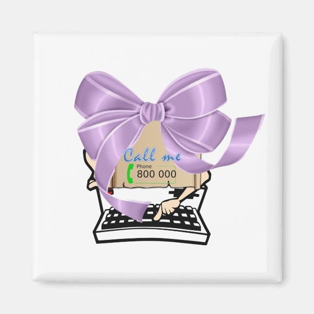 Typewriter Call me Magnets (Front)