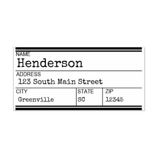 Typewriter Custom Rubber Stamp - Address Stamp