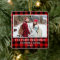 Typewriter Font Red Plaid Couple First Christmas