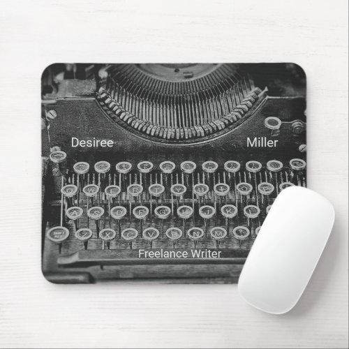 Typewriter Freelance Writer Vintage Antique Mouse Pad