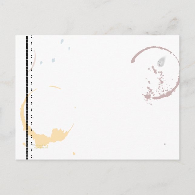Typewriter Grunge Coffe Stain Postcard Template (Front)