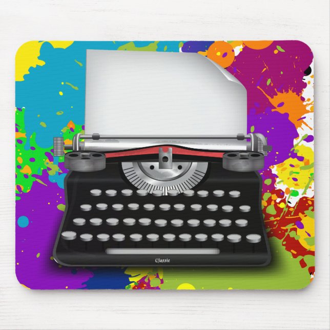 Typewriter Ink Mouse Pad (Front)
