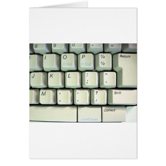 Typewriter Keyboard Cards (Front)