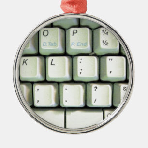 Typewriter Keyboard Metal Ornament