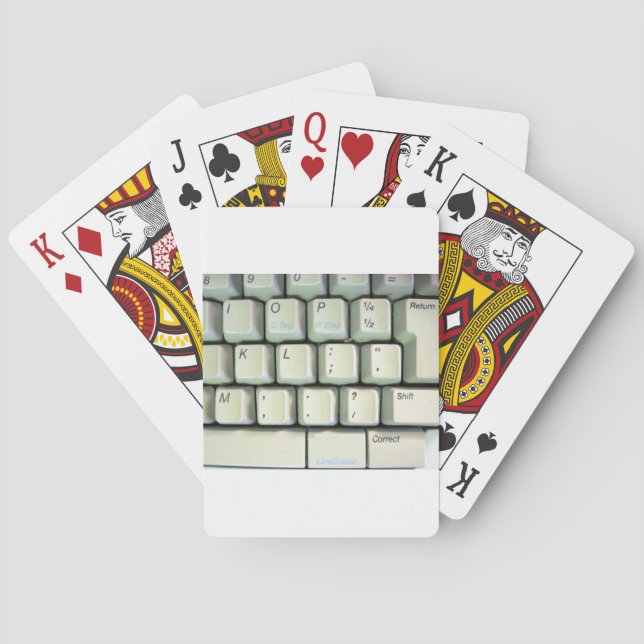 Typewriter Keyboard Poker Cards (Back)