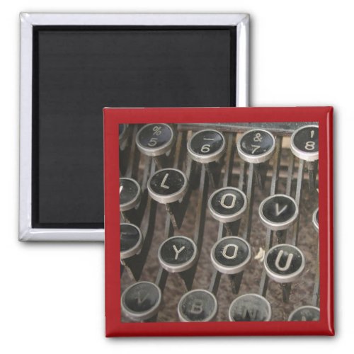 Typewriter Keys I Love You Magnet