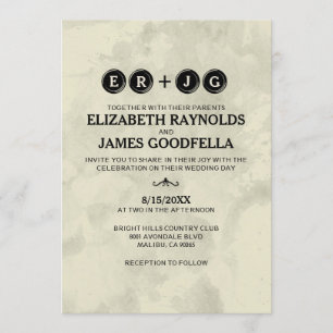 Typewriter Keys Wedding Invitations