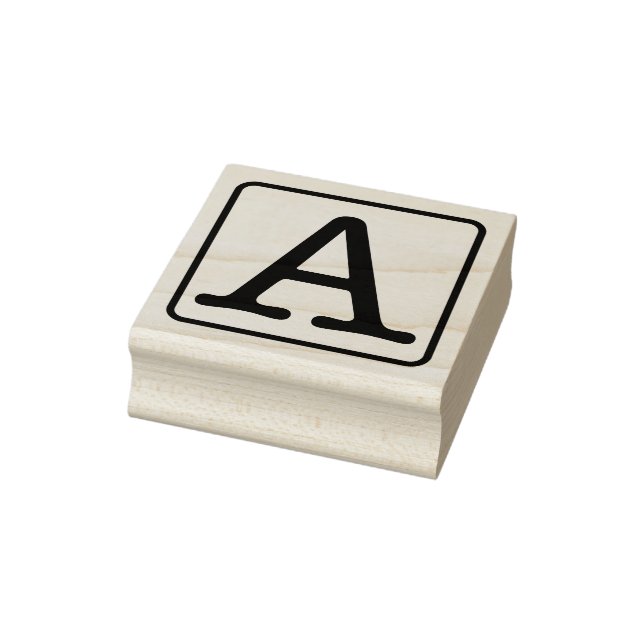 Typewriter Letter A Rubber Stamp (Stamp)