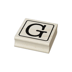 Typewriter Letter G Rubber Stamp