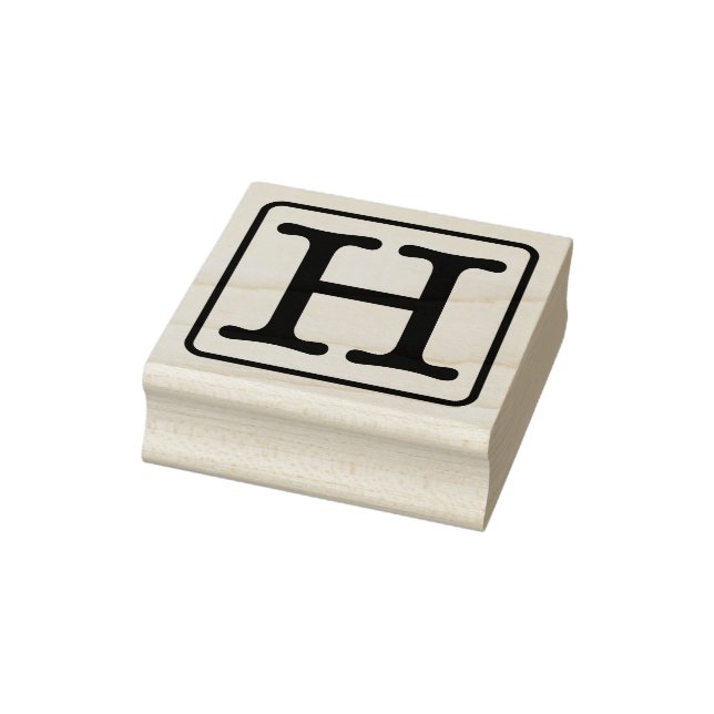 Typewriter Letter H Rubber Stamp (Stamp)
