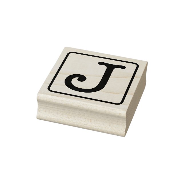 Typewriter Letter J Rubber Stamp (Stamp)