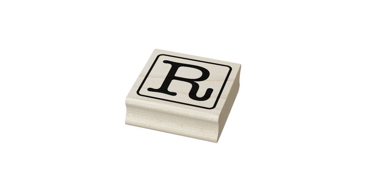 Typewriter Letter R Rubber Stamp | Zazzle