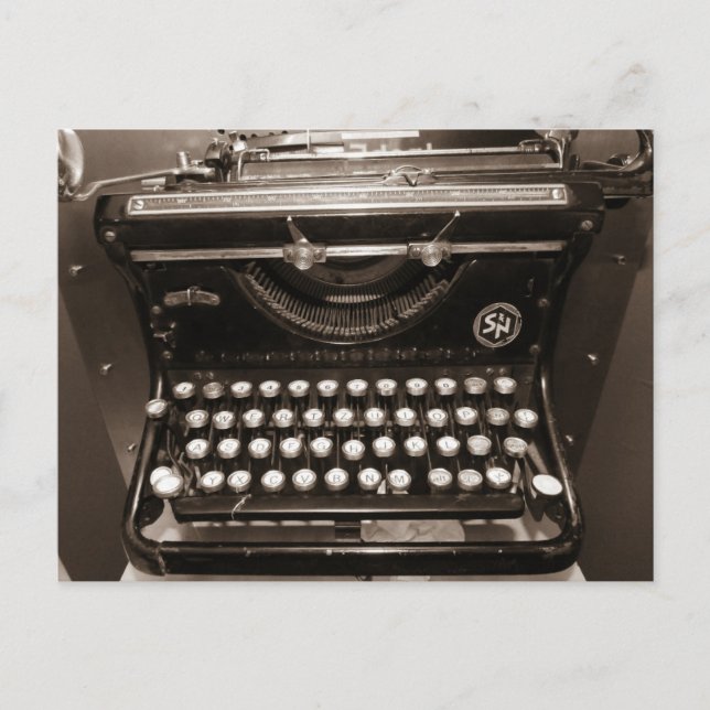 Typewriter Machine Postcard (Front)