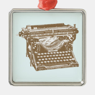 Typewriter Metal Ornament