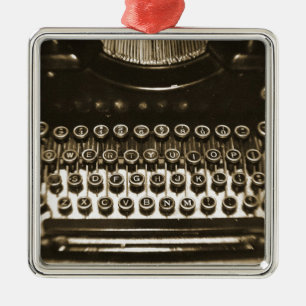 Typewriter Metal Ornament