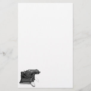 Typewriter mouse stationery